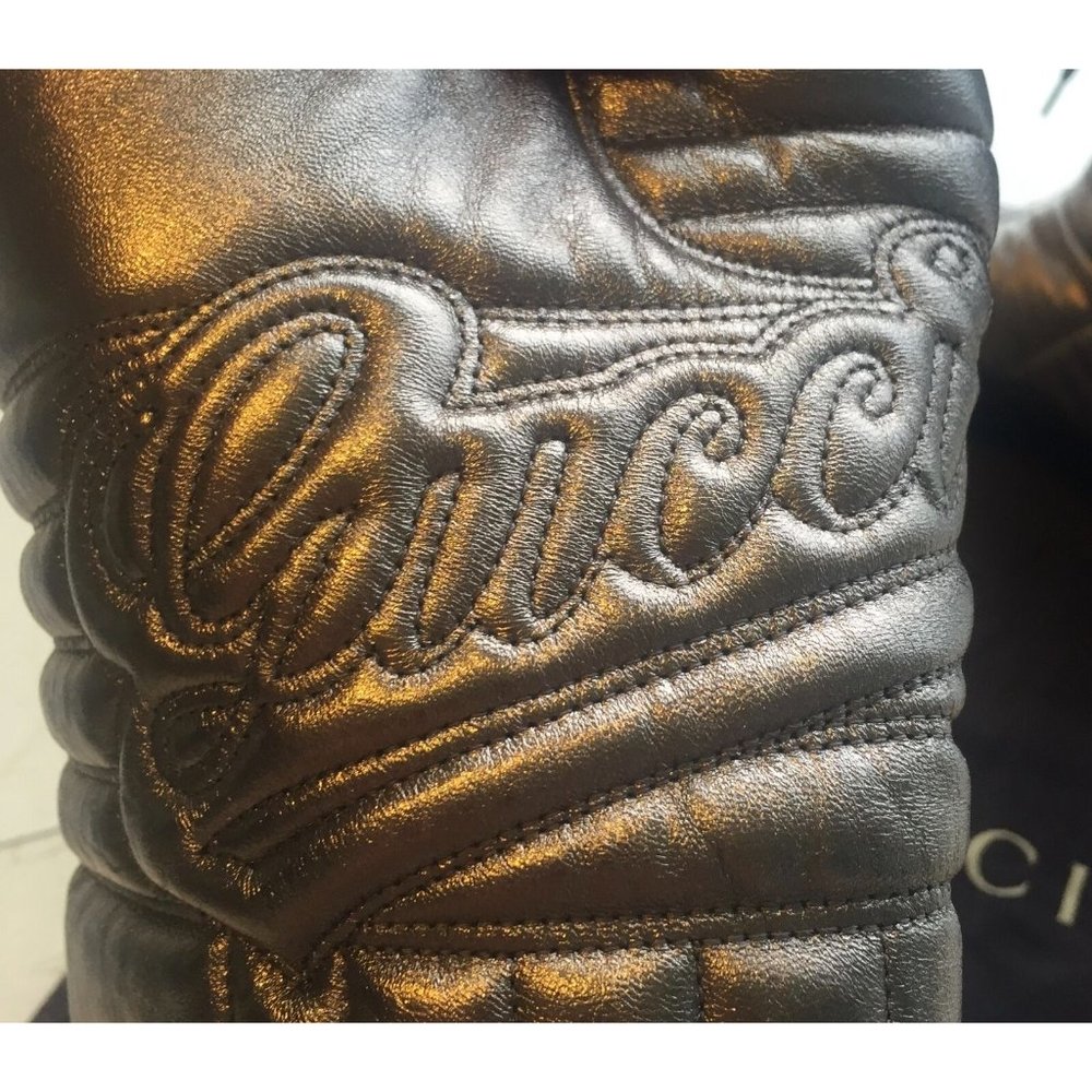 Gucci Women's Boots Winter Ski Snow GG Logo Gold Brown NEW Authentic  IT 36 US 6 - Picture 5 of 12